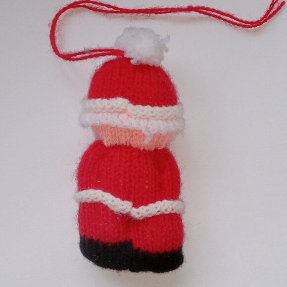 ๐ฏ 10 for $12 / Vintage Crocheted Santa Claus Christmas Tree Ornament - Picture 4 of 6
